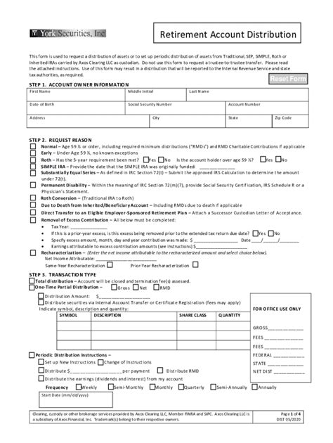 roth ira distribution form